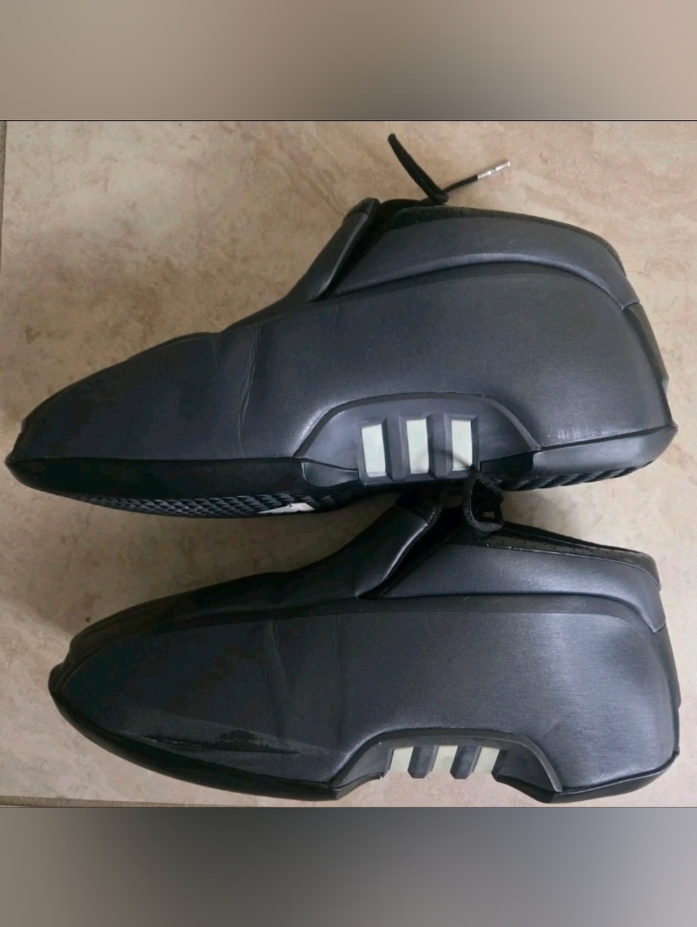 RARE ADIDAS KOBI Sz 12 Men's Black Athletic Slip-On Shoes
